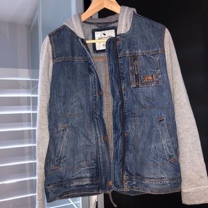 Abercrombie & Fitch Jean jacket with hoodie